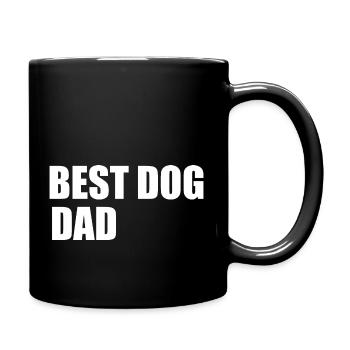 Bester Hundevater - Tasse einfarbig - Schwarz - Rechts