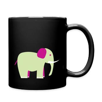 Elephant - Full Colour Mug - black - Right