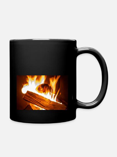 Kaminfeuer - Tasse einfarbig - Schwarz