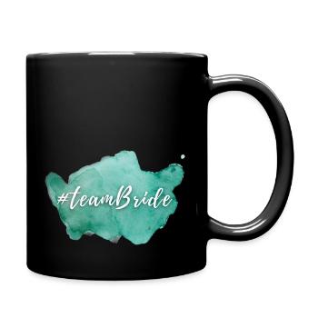 #teamBride in green! - Full Colour Mug - black - Right