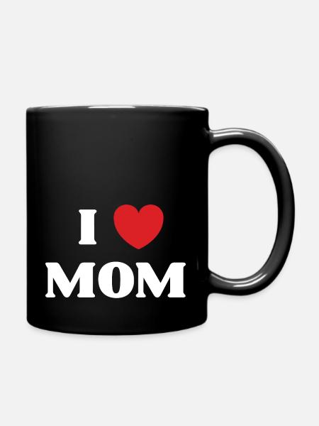 Ich liebe Mama - Tasse einfarbig - Schwarz
