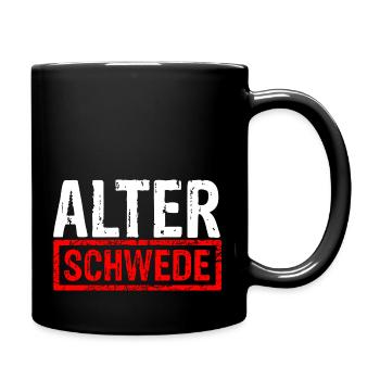 Alter Schwede Lustiger Ausdruck Design Spruch für - Tasse einfarbig - Schwarz - Rechts