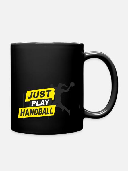 Handball - just play handball - Full Colour Mug - black