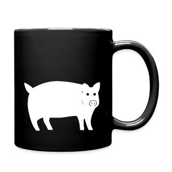 pig sweet pig pigs animal animals 04 - Full Colour Mug - black - Right