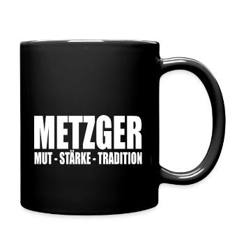 Metzger MUT STÄRKE TRADITION - Tasse einfarbig - Schwarz - Rechts