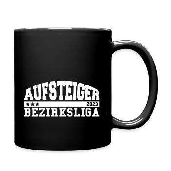 Aufsteiger 2023 Bezirksliga Aufstieg Fußball - Tasse einfarbig - Schwarz - Rechts