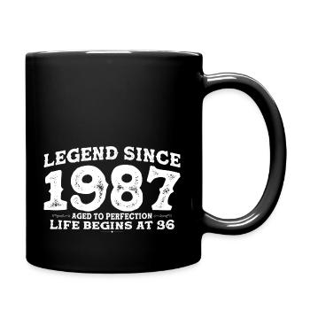 Legend Since 1987 36 Year of Perfection - 36th - Full Colour Mug - black - Right