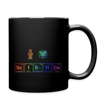 I LOVE SCIENCE - Science Symbols LGBTQi+ - Full Colour Mug - black - Right