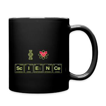 I LOVE SCIENCE - Science Symbols - Full Colour Mug - black - Right
