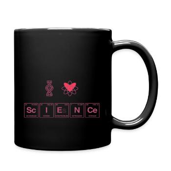 I LOVE SCIENCE - Science Symbols - Full Colour Mug - black - Right