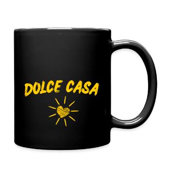 Dolce Casa Sweet Home Süßes Zuhause - Tasse einfarbig - Schwarz - Rechts