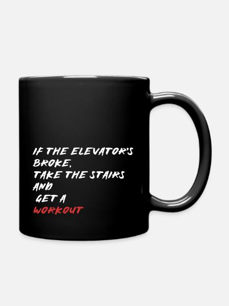 Towerrunning, Stairclimbing Elite Workout - Full Colour Mug - black
