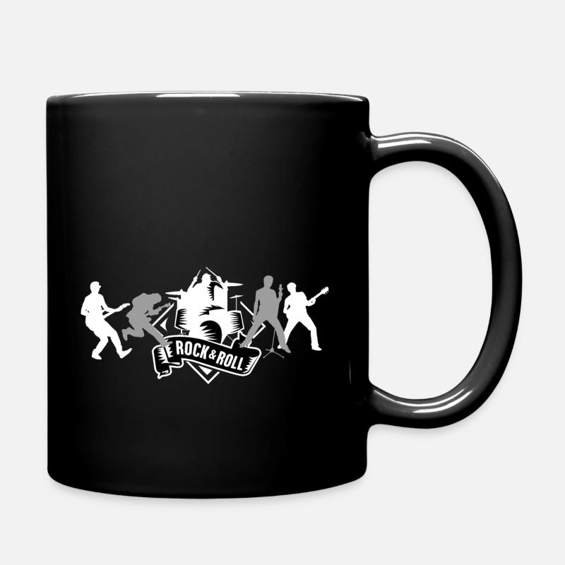 Rock n Roll Black - Full Colour Mug - black