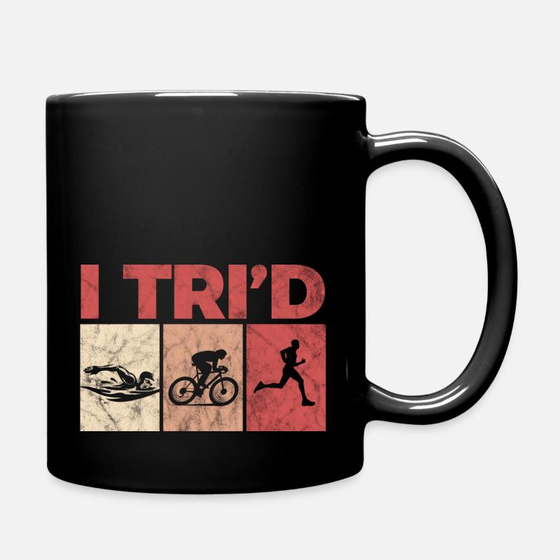 Itri'd | Swimming,cycling and running - Tasse einfarbig - Schwarz