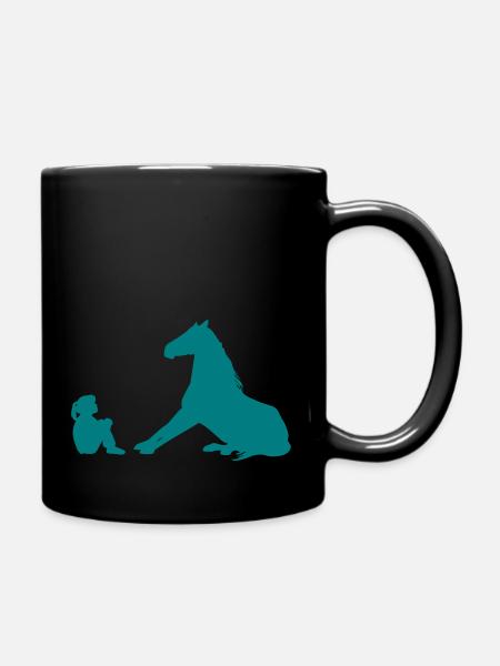 Horsemanship 03 - Tasse einfarbig - Schwarz