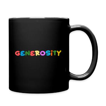 Generosity, positive thinking - Full Colour Mug - black - Right