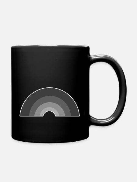Regenbogen Graustufen Schwarz weiß PunkEmo Goth Lg - Tasse einfarbig - Schwarz