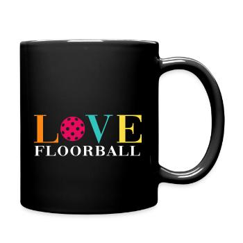 Floorball Unihockey FLOORBALL-LOVE Floorballer - Tasse einfarbig - Schwarz - Rechts