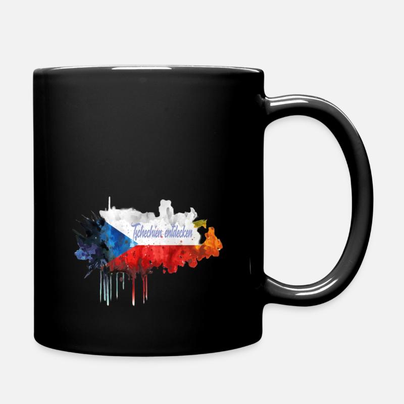 czech techechien entdecken - Tasse einfarbig - Schwarz