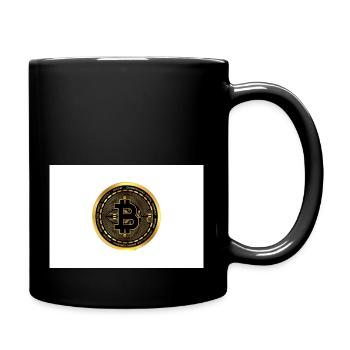 BitCoin Emblem - Tasse einfarbig - Schwarz - Rechts