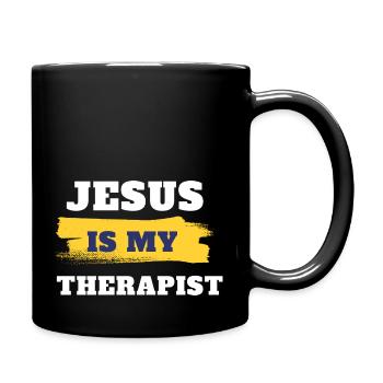 Jésus est mon thérapeute - Mug uni - noir - Droite