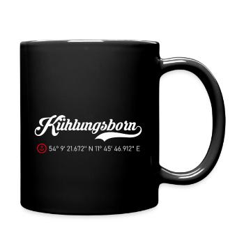 Kühlungsborn roter Anker - Tasse einfarbig - Schwarz - Rechts