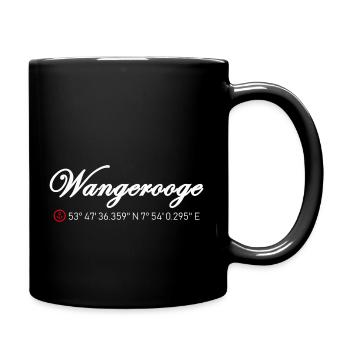 Insel Wangerooge - Tasse einfarbig - Schwarz - Rechts