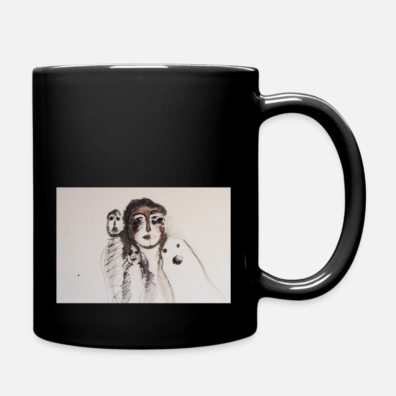 mädchen grusel - Tasse einfarbig - Schwarz