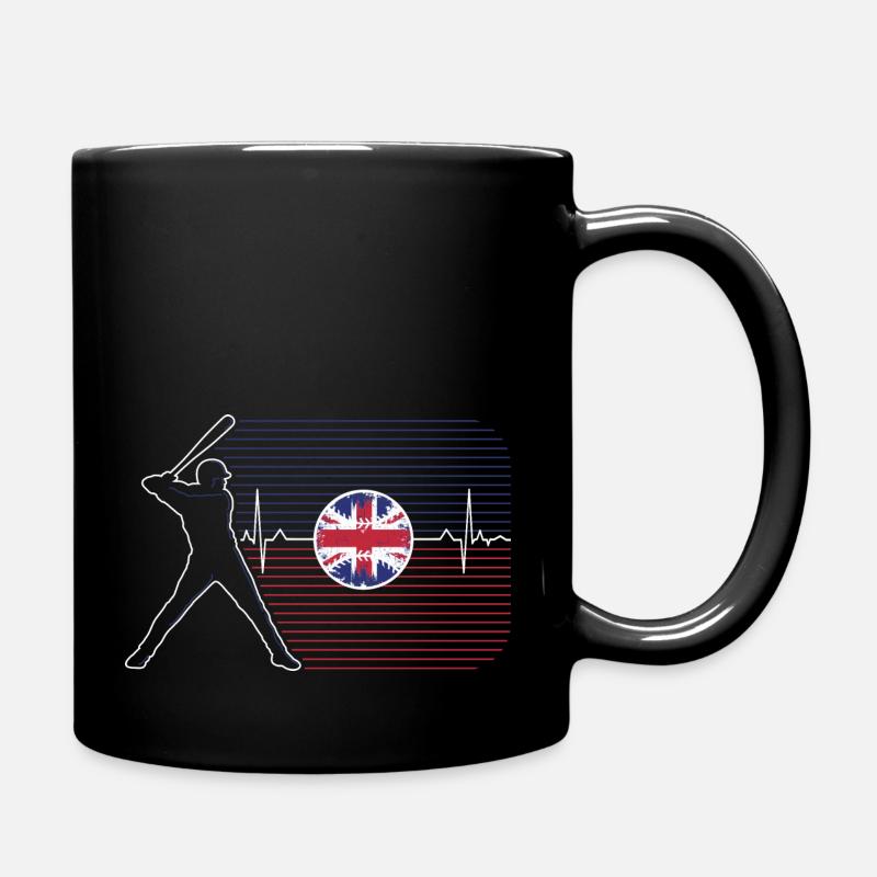 british baseball - Full Colour Mug - black