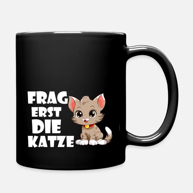 Demandez d’abord au chat. - Mug uni - noir