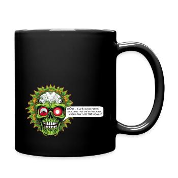 Marijuana - Comic Skull - Full Colour Mug - black - Right