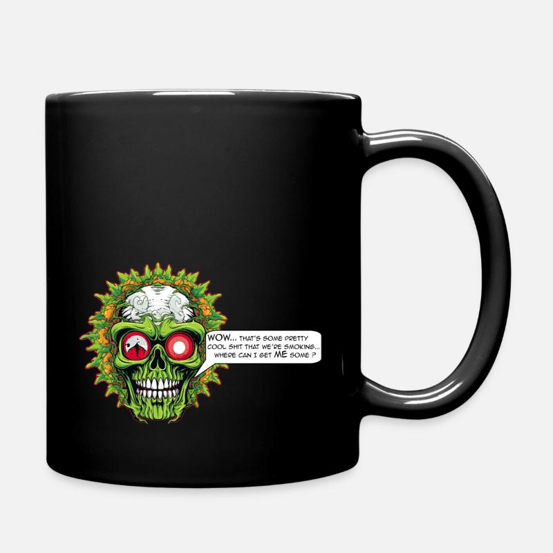 Marijuana - Comic Skull - Mug uni - noir