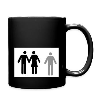 Couple and single icon flat - Full Colour Mug - black - Right