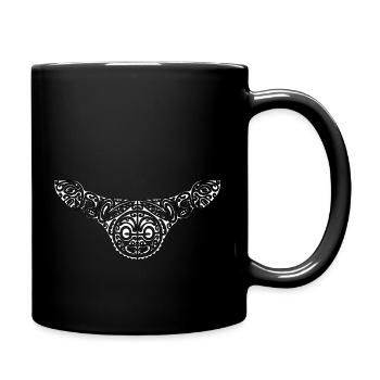 Maori Brustlogo 60 weiß - Tasse einfarbig - Schwarz - Rechts