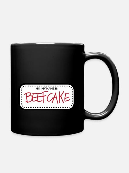 Beefcake (Color change possible) - Full Colour Mug - black