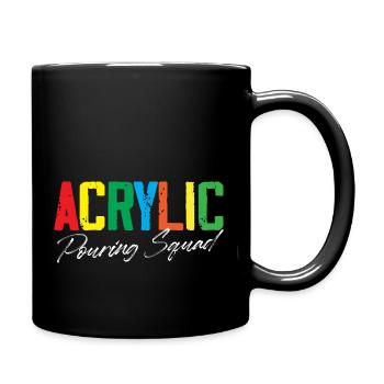 Acrylic pouring squad - Full Colour Mug - black - Right