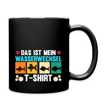 Aquarium Aquaristik Fische - Tasse einfarbig - Schwarz - Rechts