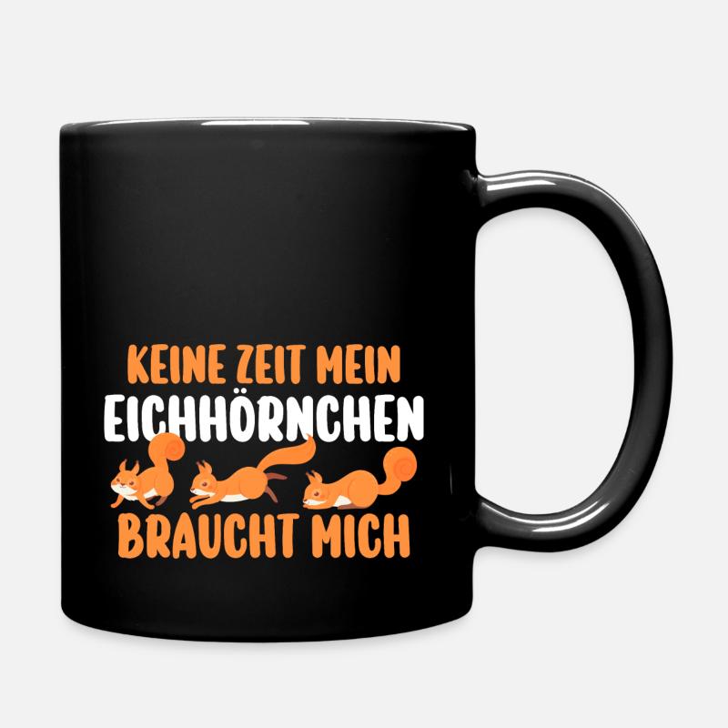 Eichhörnchen - Tasse einfarbig - Schwarz