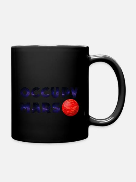 Occupy Mars - Full Colour Mug - black