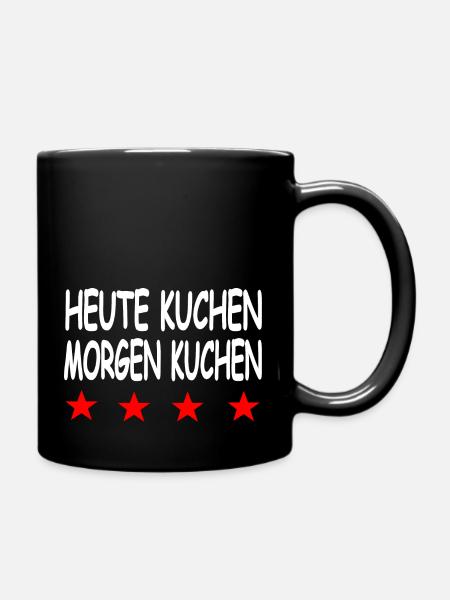 Kuchen - Tasse einfarbig - Schwarz