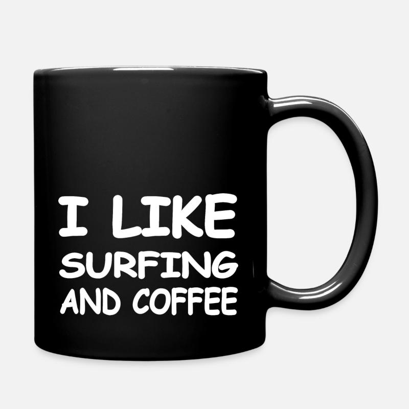 Surfen - Tasse einfarbig - Schwarz