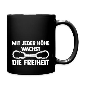 Bergsteiger Wandern Wanderer Klettern Bergsteigen - Tasse einfarbig - Schwarz - Rechts