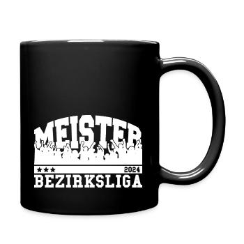 Meister 2024 Bezirksliga Aufstieg Fußball - Tasse einfarbig - Schwarz - Rechts