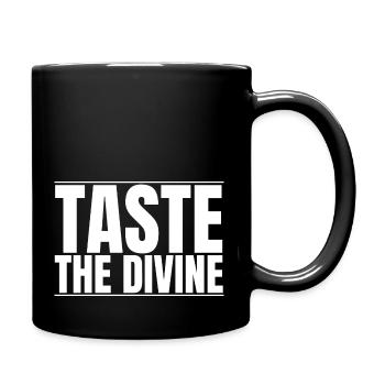 Manger des saveurs délicieuses - Mug uni - noir - Droite