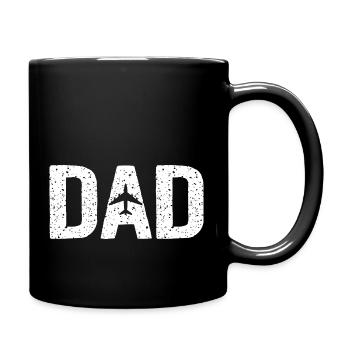 Cadeau de fête des pères papa pilote pour avion - Mug uni - noir - Droite