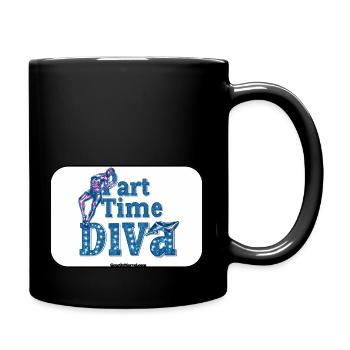 PartTimeDiva Man - Tasse einfarbig - Schwarz - Rechts