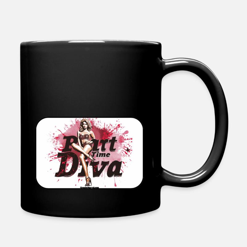005-PartTimeDiva - Tasse einfarbig - Schwarz