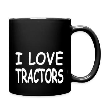 Tracteur - Mug uni - noir - Droite