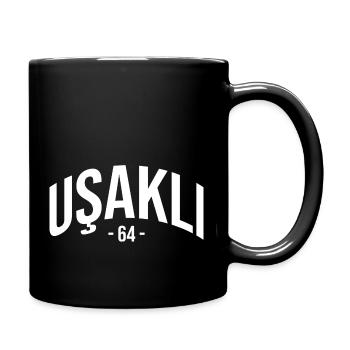 Usak 64 Türkei Turkiye Geschenk Urlaub TR Türk - Tasse einfarbig - Schwarz - Rechts