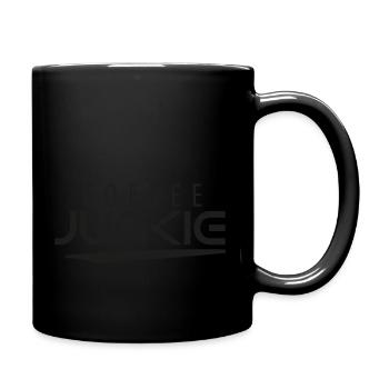 coffee junkie - die Kaffee über alles lieben - Tasse einfarbig - Schwarz - Rechts